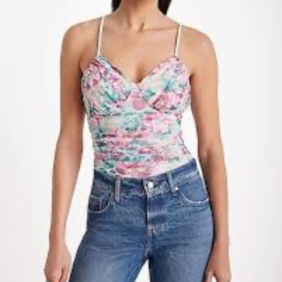 Express Light Green Bustier Top - Picture 1 of 10